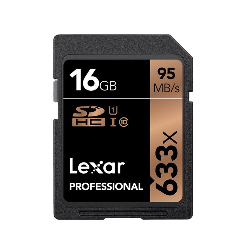 Original LEXAR 633X 16GB SD Memory Card Black