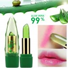 Lip Balm 99% Aloe Vera Color Changing With Temperature Jelly Lipstick Plant Moisturizing Lip Gloss Lips <span style='color:#F7840C'>Care</span> Temperature change_3.5g