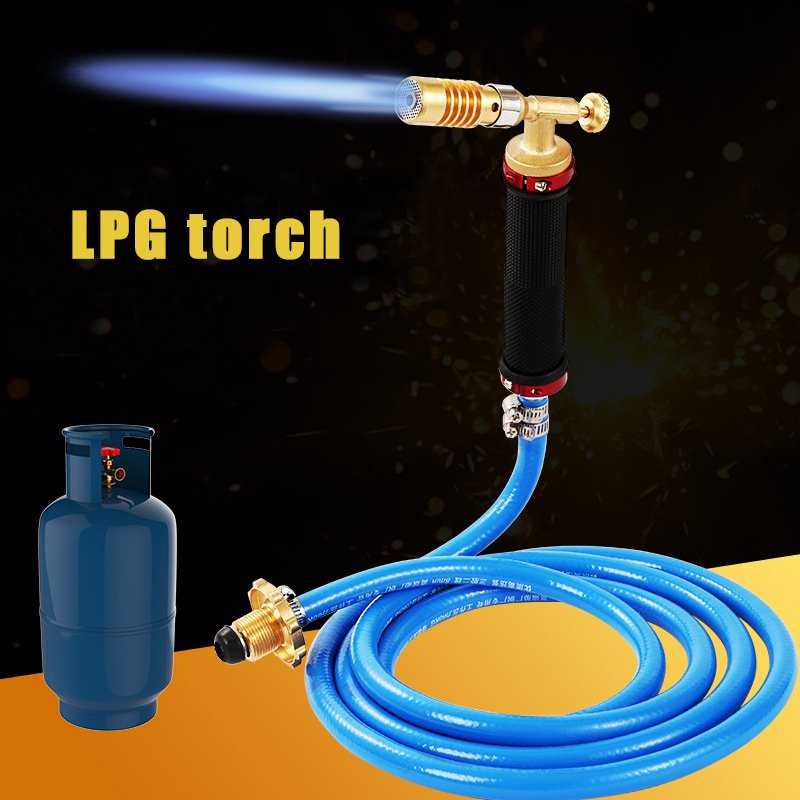Liquefied Propane Gas Electronic Ignition Welding Torch Machine Equipment with 2.5M Hose for Soldering Weld Cooking Heating All copper welding torch