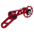 Litepro Folding Bike Chainring Tensioner Rear Derailleur Chain Guide Pulley for Oval Tooth Plate Wheel Chain Xipper Bike <span style='color:#F7840C'>parts</span> red