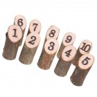 Log-shape Wooden Number 1-10 Table Cards Reception Seat Card for Wedding Party Decoration 10Pcs/Set