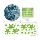 Luminous Moon Stars Wall Stickers for Kids Room Baby Nursery Home Decoration Wall Decals Glow in the Dark Bedroom Ceiling 30cm+3259+3255
