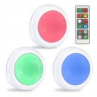 Lunsy 6PCS Wireless Color Changing LED Puck Lights with 2PCS Remote Controls, LED Under Cabinet Lighting, Closet Light Set, Round Cabinet Lights