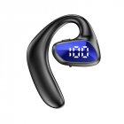 M-k8 Bluetooth-compatible Earphone Hanging Ear Type Unilateral Business Headsets Waterproof Music Earbuds dark blue