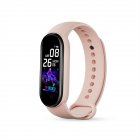 M5 Smart Watch Waterproof Heart Rate Blood Pressure Monitor Fitness Sports Smart Band Compatible For Ios Android pink