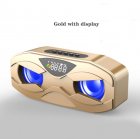 M5 Wireless Bluetooth-compatible Speaker Dual Speakers Stero Subwoofer Outdoor Portable Small Radio With Display Golden