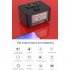 M7 Multifunctional Bluetooth compatible  Speaker Led Screen Home Hotel Hi fi Stereo Desktop Wireless Charging Digital Alarm Clock black EU plug