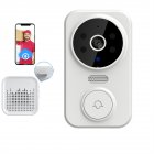 M8 Smart Visual Doorbell Two way Intercom Infrared Night Vision Remote Monitoring Security System Wifi Video Door Bell White