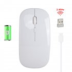 M80 2.4G Wireless Rechargeable Charging Mouse Ultra-Thin Silent Office Notebook Opto-electronic Mouse white