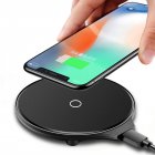 M9 Ultra-thin Type Wireless Charger Safety Health Portable Charging Board Black