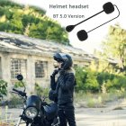 MH05 Bluetooth 5.0 Motorcycle Bluetooth Helmet Headset Low Energy Stereo Handsfree Helmet Headset black