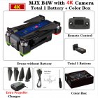 MJX B4W RC Drone GPS Drones with 5G WiFi 4K HD Camera Anti-Shake SD card GPS Optical Flow Follow Brushless Quadcopter VS X12 F11 Color box