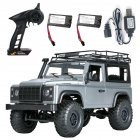 MN 99s 2.4G 1/12 4WD RTR Crawler RC Car Off-Road Buggy For Land Rover Vehicle Model gray_Two batteries