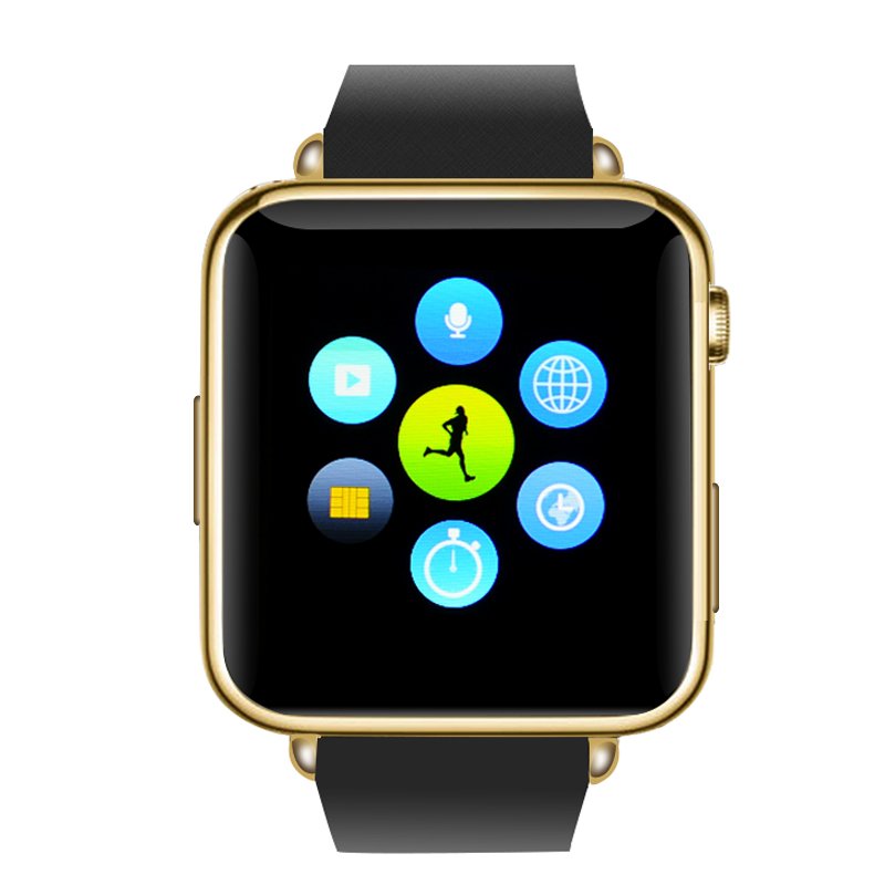 Bluetooth Mobile Phone Watch  (Gold)
