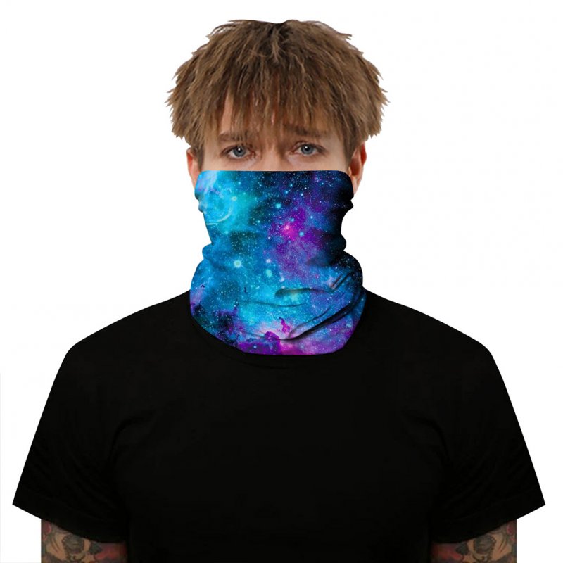 Magic Headband Scarf Face Mask Starry Sky 3D Digital Print Outdoor Insect-proof Holiday Turban BXHA014_One size