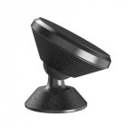 Magnetic Car  Phone  Holder Leather Grain 360 Degree Rotation Built-in Magnets Bracket Black