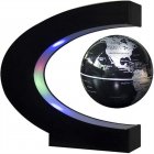 Magnetic Levitation Globe With Colored LED Lights C Shaped Floating Globe Earth Planet Ball For Gift Home Office Desk Decoration US plug