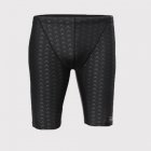 Male Professional Breathable Swim Boxer Half Pants Swimming Trunks Comfortable Hot Spring Swim Wear Diving Suit Gift black line_2XL