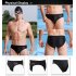 Male Professional Breathable Swim Briefs Quick dry Swimming Trunks Comfortable Swim Wear Gift black L