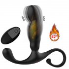 Male Prostate Massager Anal Plug Vibrator For Men Gay Anal Sex Toy Remote Butt Plug Sex Toy For Couples black Vibration + heat