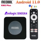 Mecool Km2 Plus 4k Atv Set Top Box Amlogic S905x4 Android 11 Tv Box Google Netflix Certified Support 4k Usb3.0 Spdif Bt5.0 US Plug