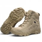 Men Army Tactical Combat Military Ankle Boots Outdoor Hiking Desert Shoes sand color_45