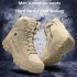 Men Army Tactical Combat Military Ankle Boots Outdoor Hiking Desert Shoes Sand Color 43