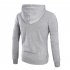 Men Autumn Winter Solid Color Hooded Sweater Hoodie Tops light grey 3XL