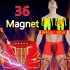 Men Boxers Underwear Breathable Magnetic Therapy Short Pants  Red  L