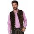 Men Casual Vest Beer Festival Waistcoat for Bavarian Traditional Costume Festival Party Embroidered coffee 54