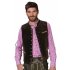Men Casual Vest Beer Festival Waistcoat for Bavarian Traditional Costume Festival Party Embroidered rose red 52
