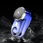 Men Electric Shaver Portable Mini Usb Rechargeable Hair Removal Shaver Grooming Kit For Home Car Travel blue