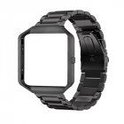 Stainless Steel Wrist Band Classic Bracelet Elegant Strap Frame for Fitbit Blaze Smart Watch  Black
