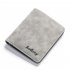 Men Retro Frosted PU Wallet Two Folding Male Purse Credit Card Holder Solid Color Short Wallet