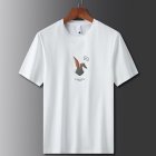 Men Round Neck Short Sleeves Tops Summer Fashion Cartoon Rabbit Printing T-shirt Casual Large Size Shirt White 4XL