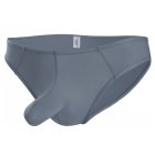 Men Sexy Briefs Multicolor Soft Comfortable Lightweight Breathable Ultra-thin Ice Silk Underwear grey L