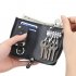 Men Short Zipper Wallet Portable Leather Key Case with Cards Slot Khaki
