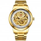 Men Mechanical Watch Dragon Style - Gold