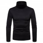 Men Thermal High Neck Sweaters - Black M