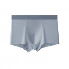 Men Underwear Plus Size Loose Modal Seamless Underpants Middle Waist Solid Color Breathable Underwear Light gray green XL (57.5-70kg)