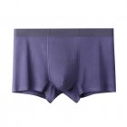 Men Underwear Plus Size Loose Modal Seamless Underpants Middle Waist Solid Color Breathable Underwear Medium grey L (45-57.5kg)
