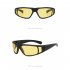 Men Women Cycling Glasses Uv Protective Outdoor Sports Sun Glasses Goggles Travel Leisure Eyewear Black Frame Yellow Lens