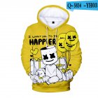 Men Women DJ Marshmello 3D Print Small Happy Face Balloon Long Sleeve Sport Hoodies Sweatshirt E style_S