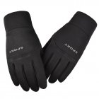 Men Women Gloves Autumn Winter Warm Touchscreen Nonslip Outdoor Riding Gloves black_XL