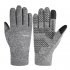Men Women Gloves Autumn Winter Warm Touchscreen Nonslip Outdoor Riding Gloves gray XL