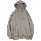 Men Women Hoodie Sweatshirt Letter Solid Color Loose Fashion Pullover Tops Light gray_XL