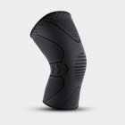 Men Women Non-slip Knitted Knee  Pads Outdoor Sports Fitness Running Basketball Mountain Climbing Protective Device (single) Black gray_XL