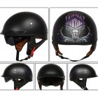 Retro Helemt Half Face Motorcylce Hat FRP Prince Helmet Asian Black Freedom W