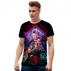 Men Women Stranger Things 3D Color Printing Short Sleeve T Shirt Q-3664-YH01 C_XXL