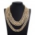 Men s Necklace Hip hop Style Full diamond Chain Necklace Bracelet Necklace silver 46cm
